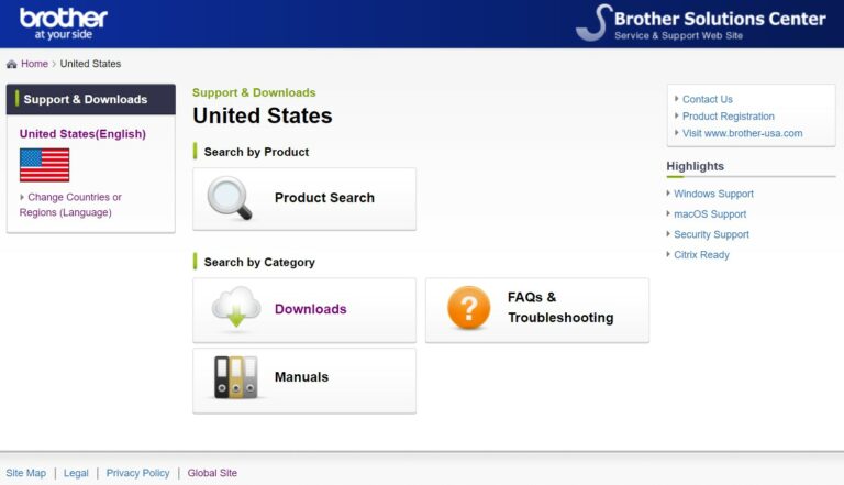 Brother Utilities Install Page